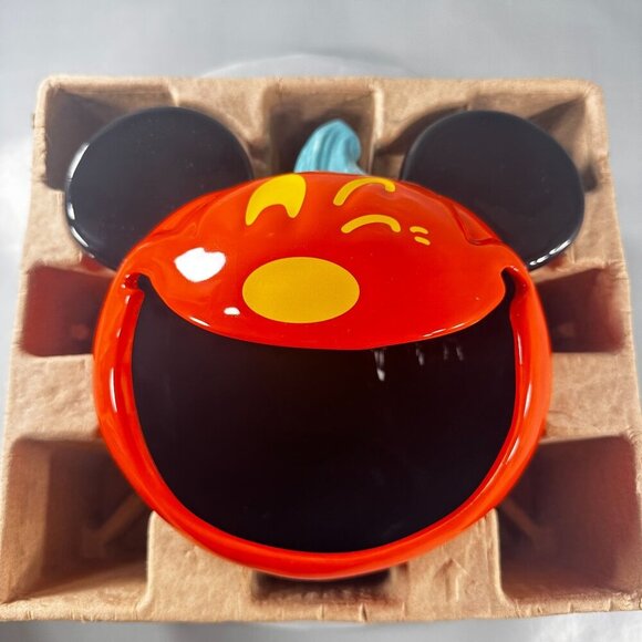 Disney Parks Mickey Mouse Candy Pumpkin Bowl Ceramic Halloween Jack Lantern 2023 - Picture 15 of 16